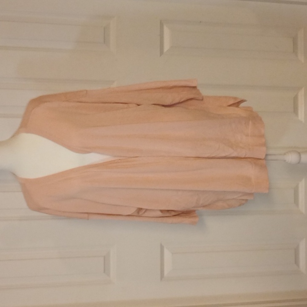 H by Halston Blush Pink Open Front Oversized Cardigan